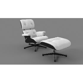 Eames Vitra Lounge Chair 1956 BW 3D model